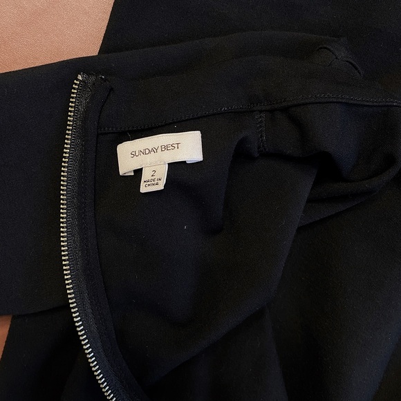 ARITZIA Black T-Shirt Mini Dress, Size 2 - Picture 3 of 4